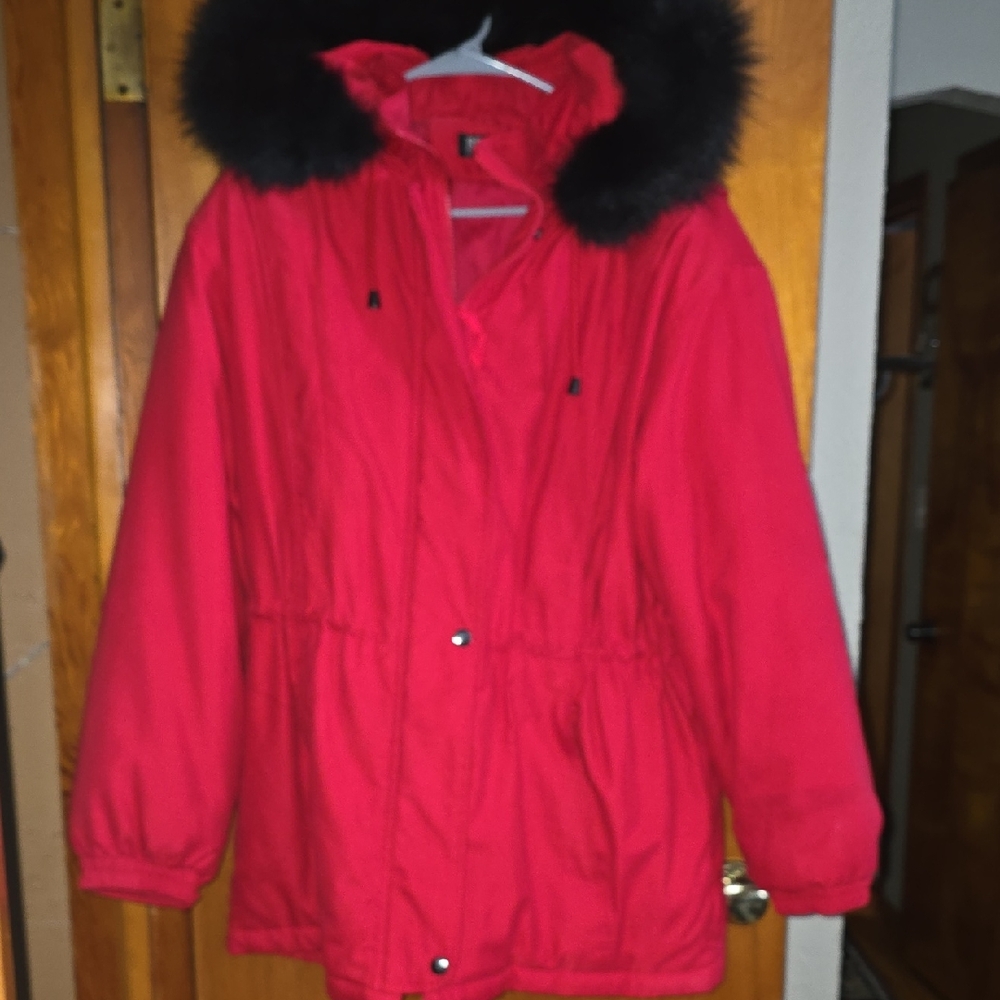 Fox Fur Lined Bromley Sport Red Jacket
